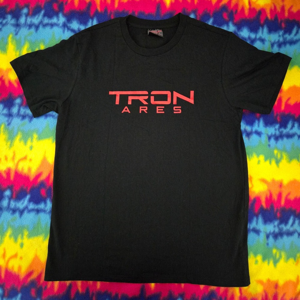 Tron Ares Movie Promo T-Shirt Black Red Graphic Sci-Fi Disney XL